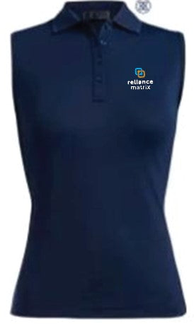 G/FORE Womens Sleeveless Pique Golf Polo - $78